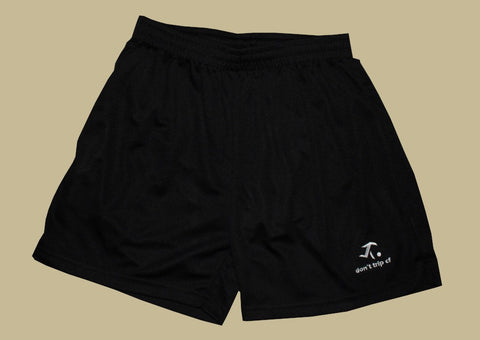 zip pocket mesh shorts - black