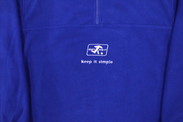 keep it simple half zip polar fleece - royal blue