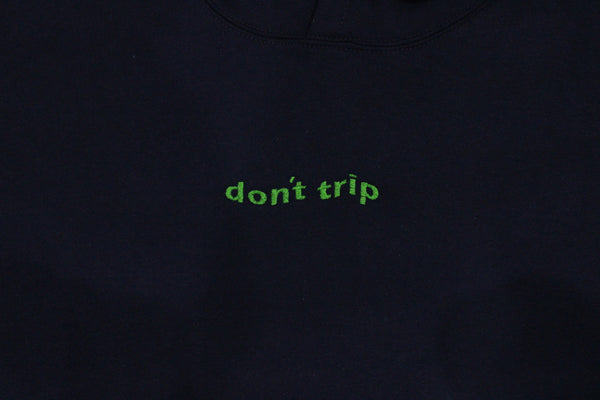 wave fleece hoodie - navy, green