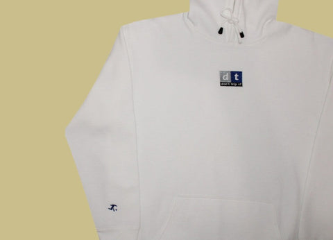 d+ fleece hoodie - white
