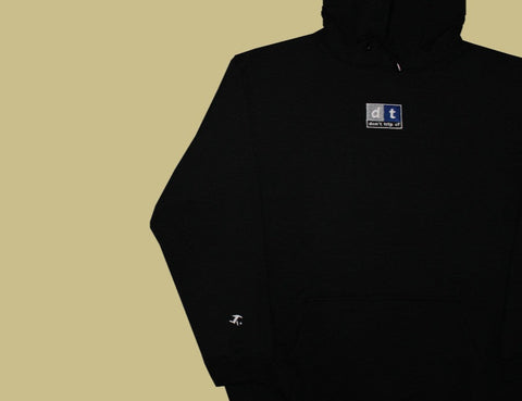 d+ fleece hoodie - black