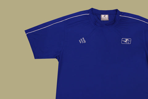 pre-season range, athletic tee (wide logo) - blue