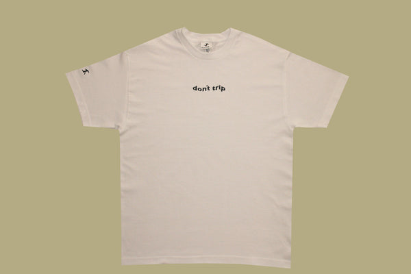 wave tee - white (choose your own embroidery colour)