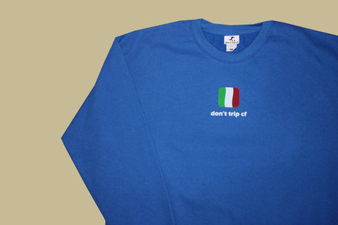 euro collection - blue italia crewneck jumper