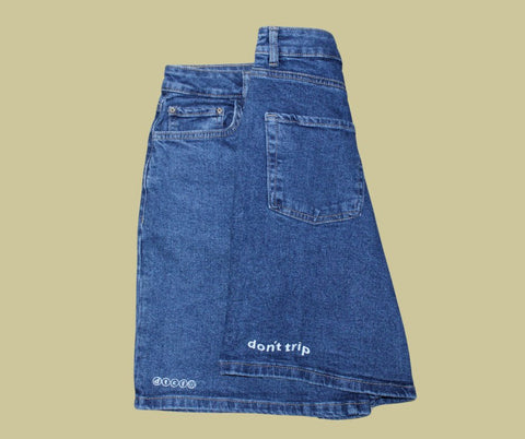 retro rework - denim shorts (small) 1 of 1