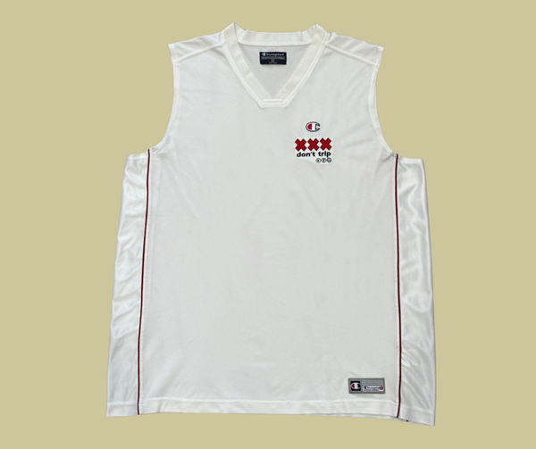 1/1 retro rework - white training top (xl)
