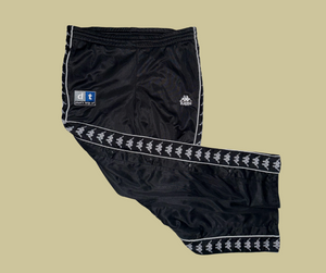 retro rework - black snap track-pants (medium) 1 of 1