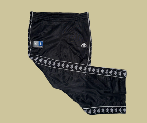 retro rework - black snap track-pants (medium) 1 of 1