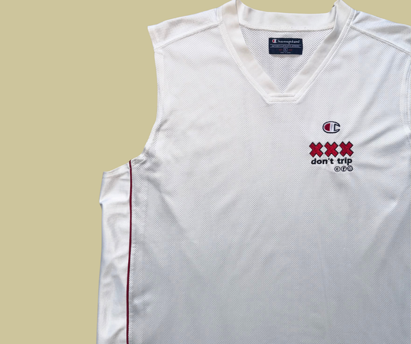 1/1 retro rework - white training top (xl)
