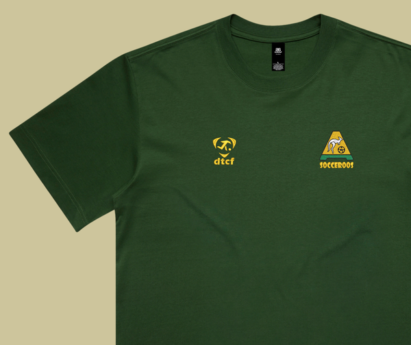 world cup capsule - socceroos bottle green tee