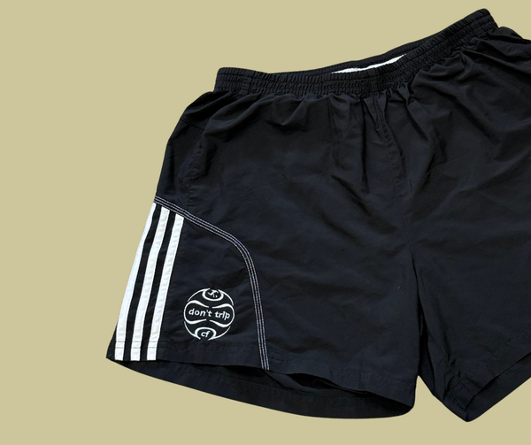 1/1 retro rework - black training shorts (large)