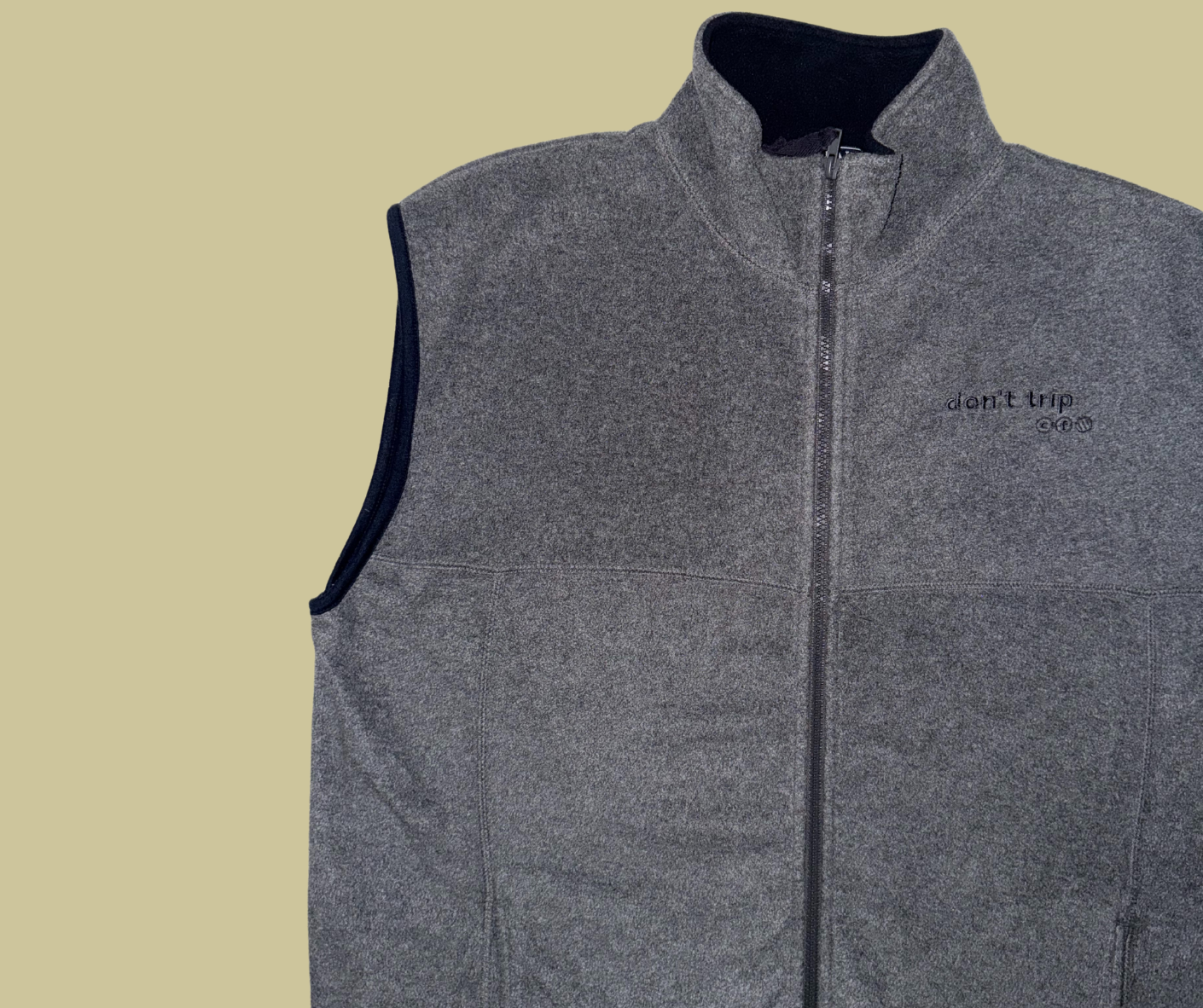 retro rework - charcoal grey vest (large) 1 of 1