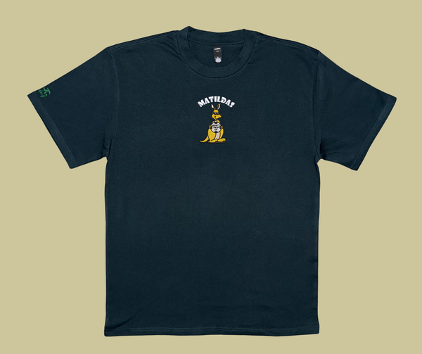matildas kangaroo heavy tee - pine green