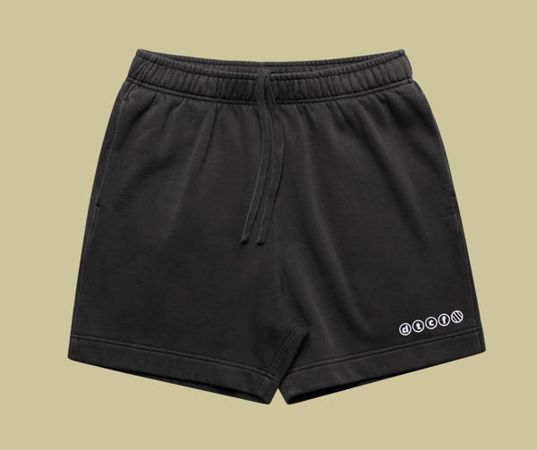 fleece shorts - faded black