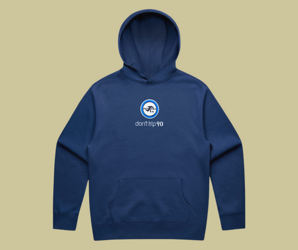 don't trip 90 hoodie - cobalt blue