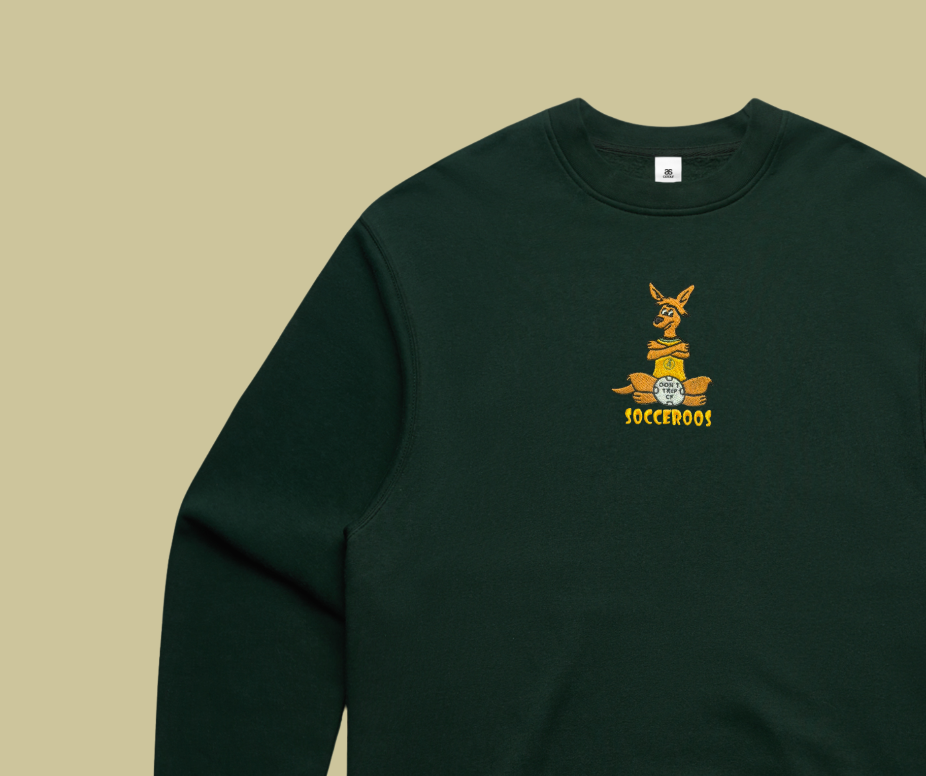 socceroo mascot crewneck - pine green
