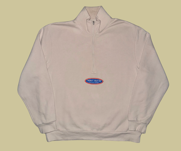 retro rework - beige quarter zip (large) 1 of 1