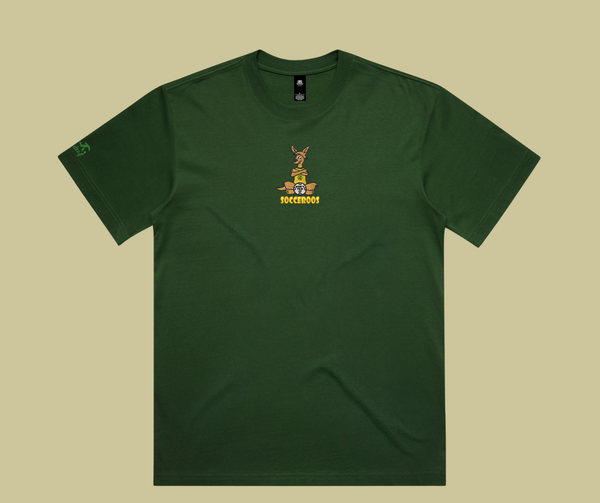 world cup capsule - socceroos bottle green tee
