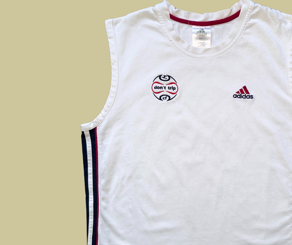 1/1 retro rework - white training top (large)