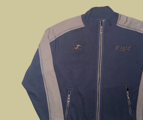 retro rework - navy/brown jacket (xl)