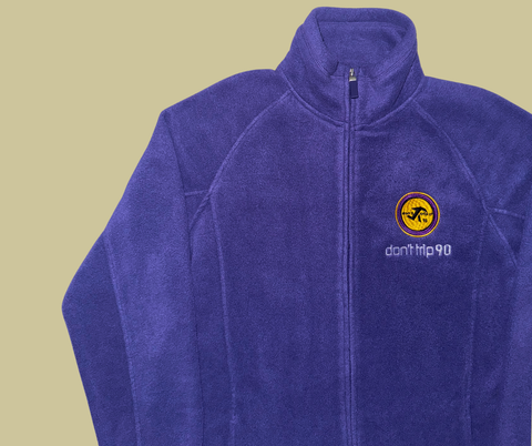 retro rework - purple fleece jacket (large) 1 of 1