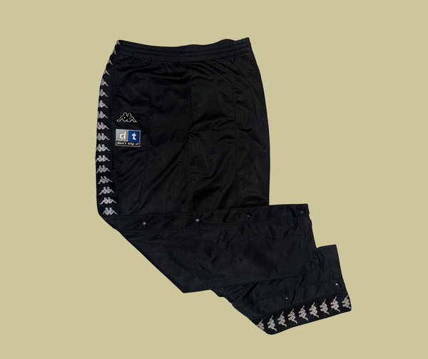 retro rework - black snap track-pants (large) 1 of 1