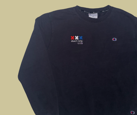 retro rework - navy crewneck (xl) 1 of 1