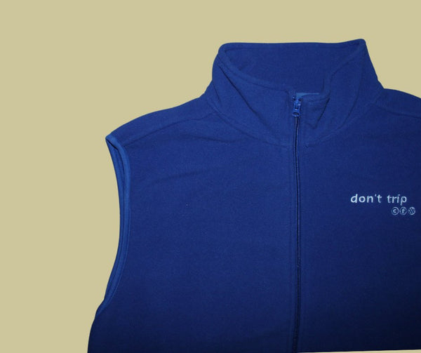 retro rework - royal blue zip fleece vest (xl) 1 of 1
