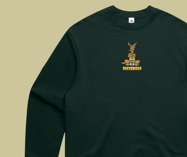 world cup capsule - socceroo mascot green crewneck