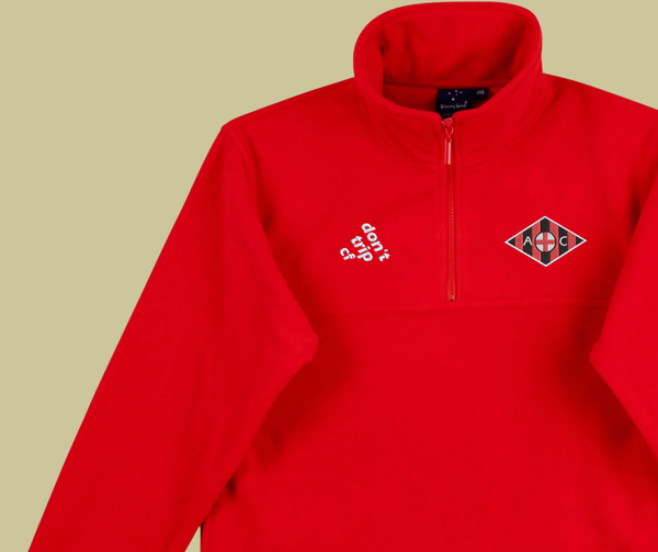 calcio collection - milan polar zip fleece