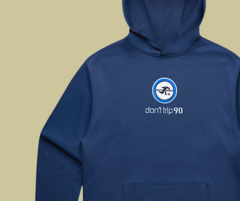 don't trip 90 hoodie - cobalt blue