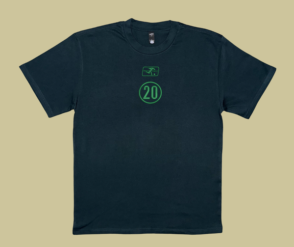 matildas throwback heavy tee (custom number) - pine green/green