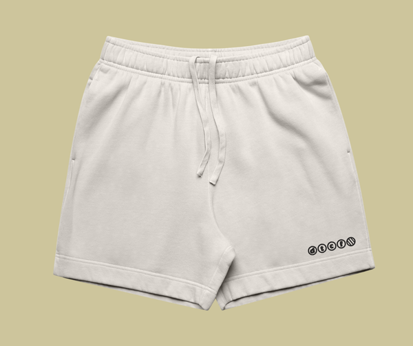 fleece shorts - faded white