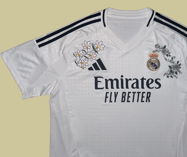 real madrid 2024/25 home kit - 1 of 1 floral rework