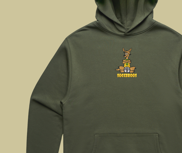 world cup capsule - socceroos army green hoodie