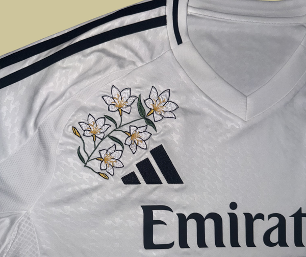 real madrid 2024/25 home kit - 1 of 1 floral rework