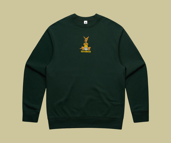 socceroo mascot crewneck - pine green