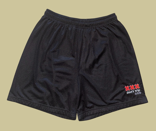1/1 retro rework - black mesh shorts (xl)