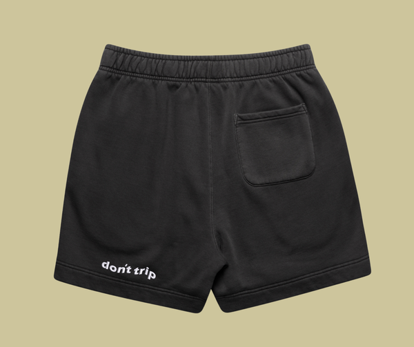 fleece shorts - faded black