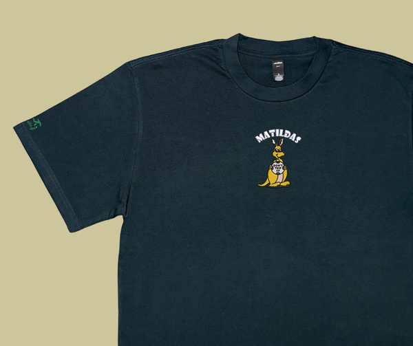 matildas kangaroo heavy tee - pine green