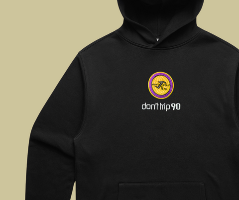 don't trip 90 hoodie - black