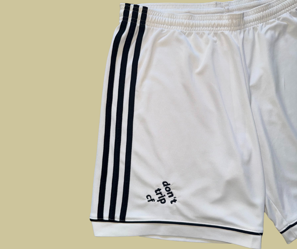 1/1 retro rework - white training shorts (medium)