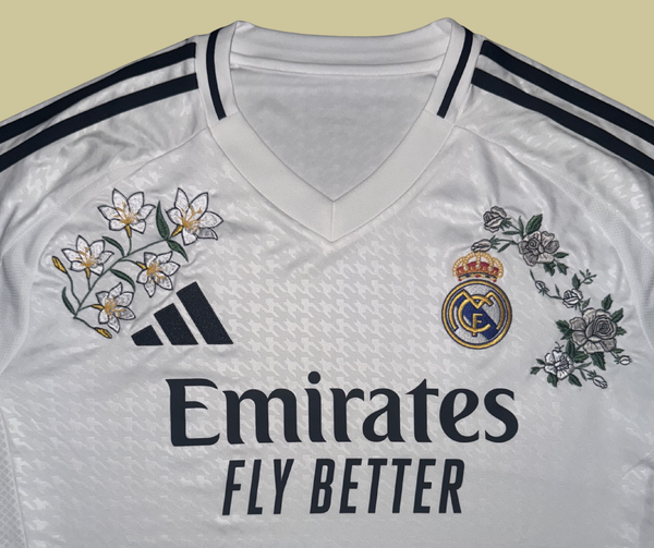 real madrid 2024/25 home kit - 1 of 1 floral rework
