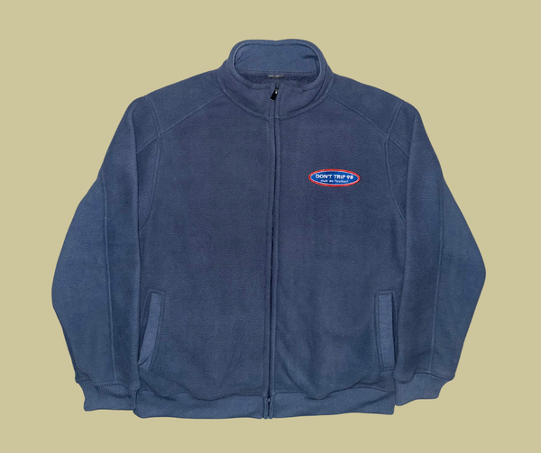 retro rework - slate blue fleece jacket (xl) 1 of 1