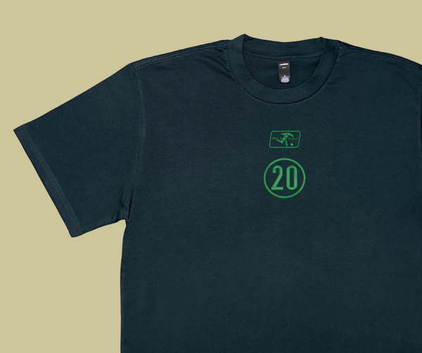 matildas throwback heavy tee (custom number) - pine green/green