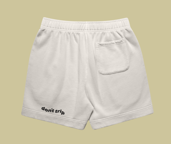 fleece shorts - faded white