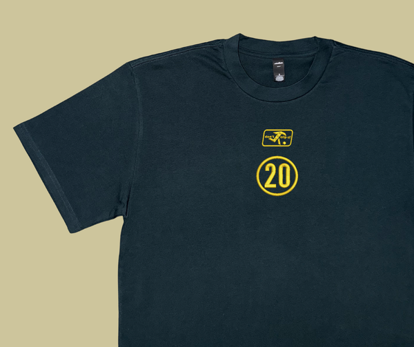 matildas throwback heavy tee (custom number) - pine green/gold