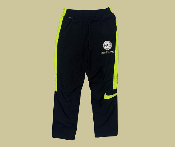 retro rework - black/fluro yellow track-pants (s/m) 1 of 1