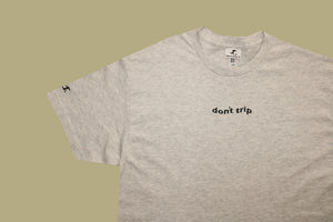 wave tee - ash grey (choose your own embroidery colour)